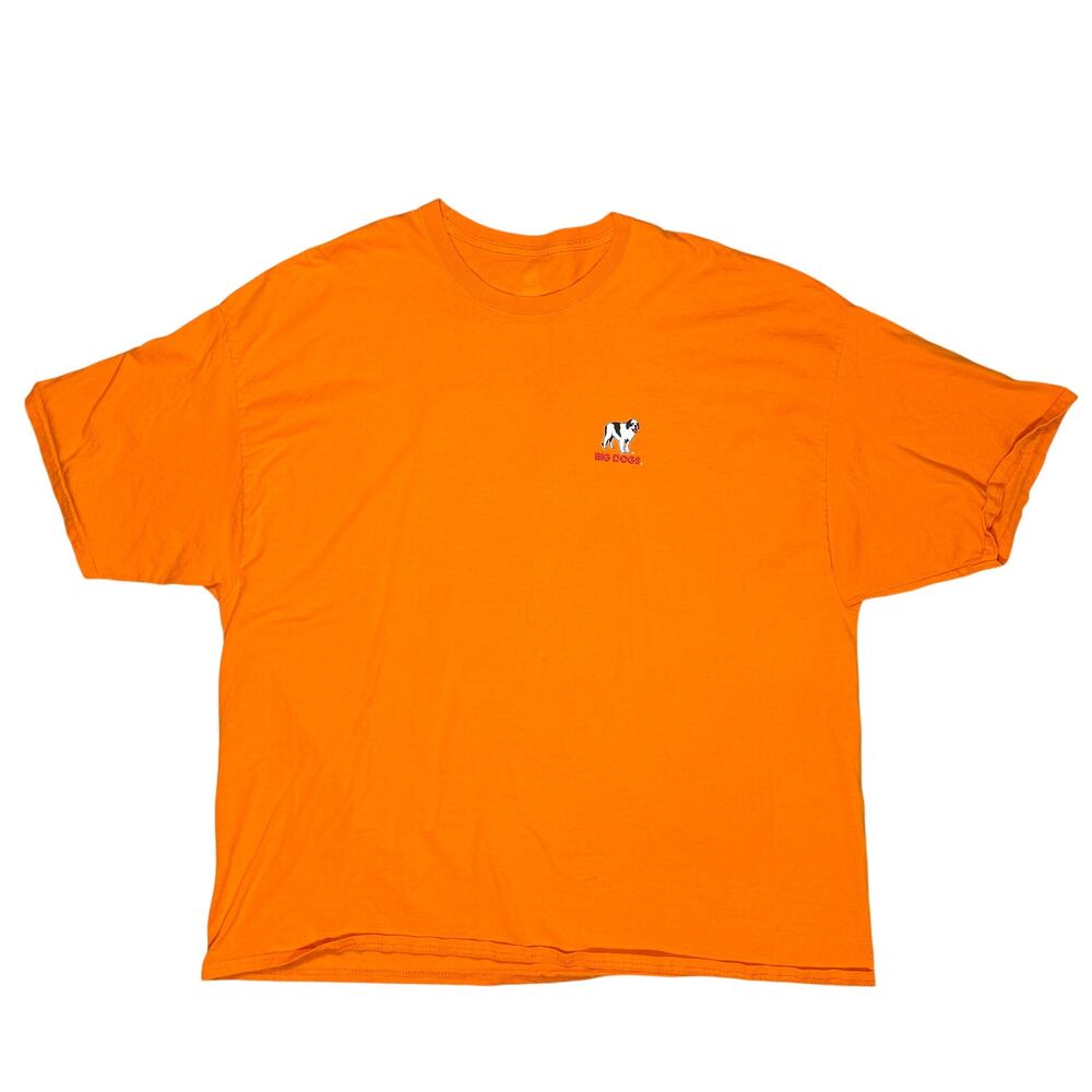 Vtg Y2K Big Dogs Mens Orange Graphic T-Shirt Size 3XL I Am the Big Dog